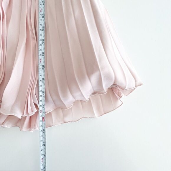 Xscape Blush Pink Lace Dress Pleated Fit and Flare Semi-Formal Party Women 's 10 - Picture 12 of 14